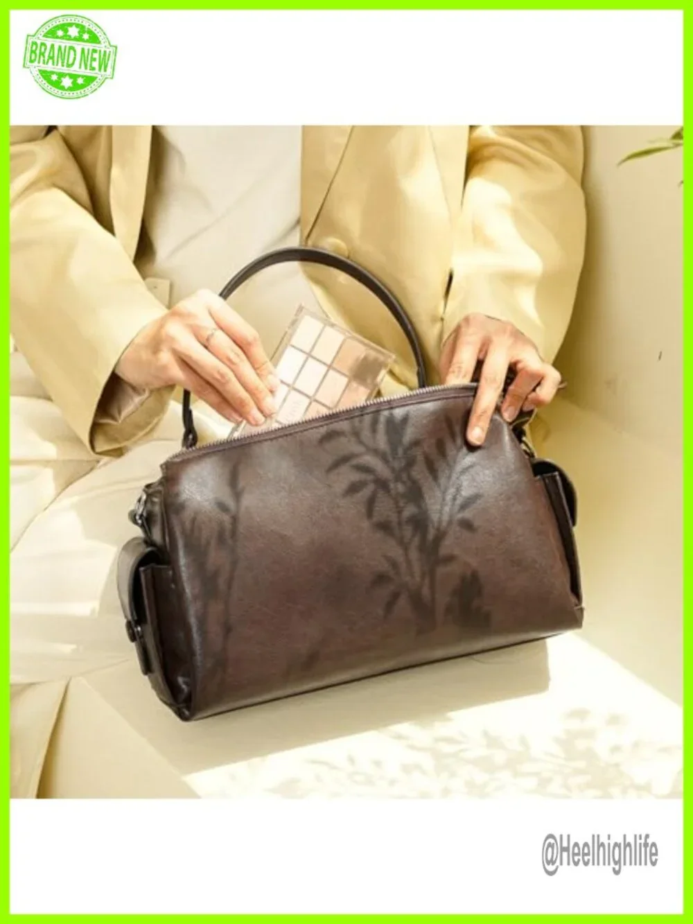 Vegan Leather Hobo Crossbody Bag with Adjustable Strap Satchel Purse